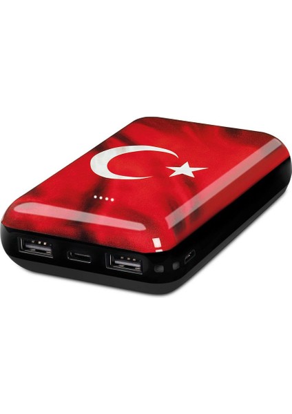Artpower Türk Bayrağı 10.000 Mah Taşınabilir Şarj Aleti / Powerbank