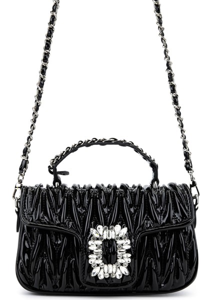 Kadın Suni Deri Siyah Rugan Omuz Çanta 921 27126 Bn Cnt SK25-26 Sıyah Rgn fırsatları