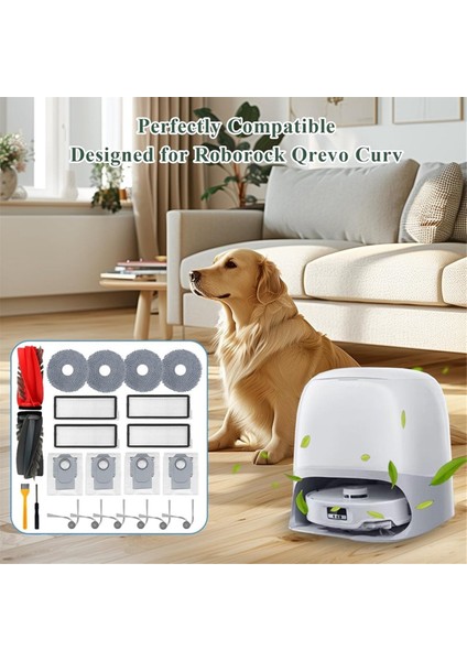 Roborock Qrevo Için Aksesuar Kiti Robot Vakum Ana Yan Fırça Hepa Filtre Mop Pedler Toz Torbaları Yedek Parçalar (Yurt Dışından) modelleri