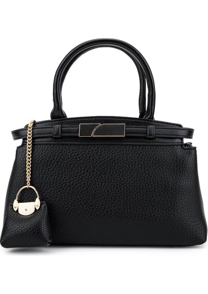 Kadın Suni Deri Siyah Omuz Çanta 921 27150 Bn Cnt SK25-26 Sıyah