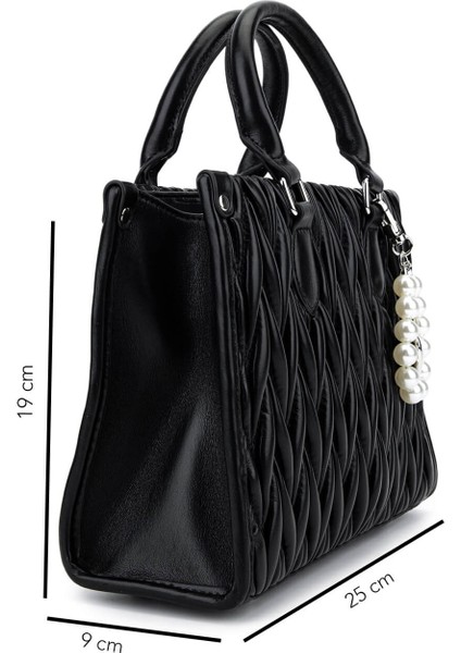 Kadın Suni Deri Siyah Omuz Çanta 921 27127 Bn Cnt SK25-26 Sıyah fiyatları