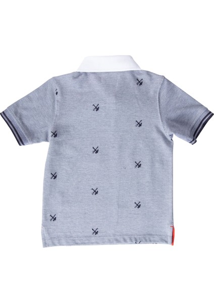 Organik Nakışlı Mavi Yazlık Erkek Çocuk Tshirt indirimleri