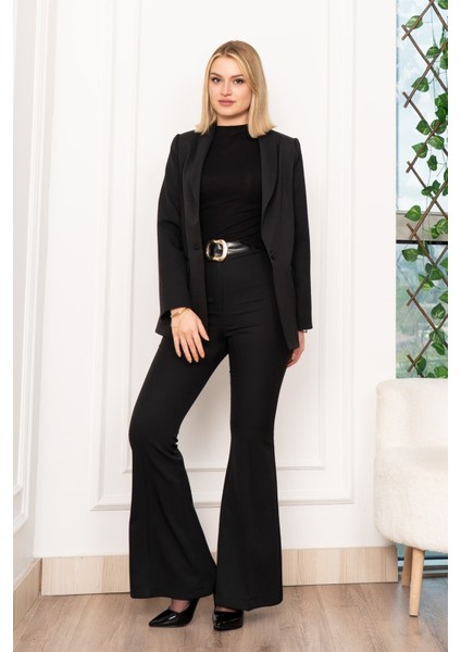 Şal Yaka Tek Düğme Cepli Astarlı Fit Ceket 8626