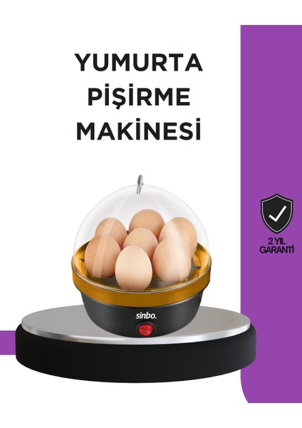 Techmrt 7 Yumurta Kapasiteli Buharlı Yumurta Pişirme Cihazı Sesli Uyarılı