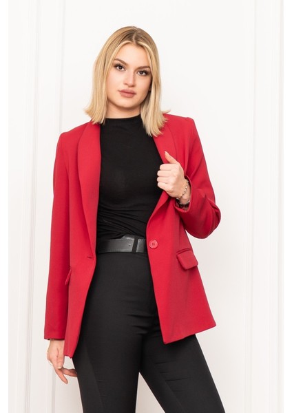 Şal Yaka Tek Düğme Cepli Astarlı Fit Ceket 8626 fiyatları