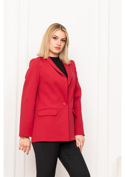 Şal Yaka Tek Düğme Cepli Astarlı Fit Ceket 8626 fırsatları