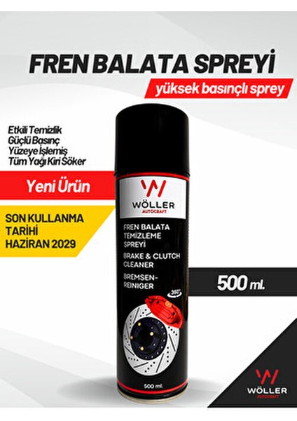 Fren Balata Spreyi Profesyonel Temizlik İçin 500 ml 360 Derece Uygulama