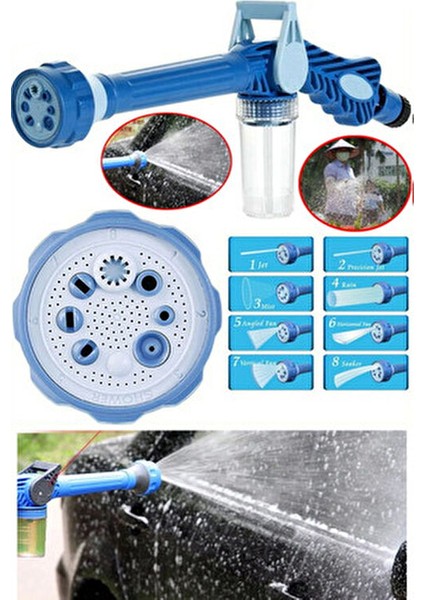 Basınçlı Oto Yıkama Püskürtme Sistemi 8 Farklı Fonksiyonla Su Tabancası