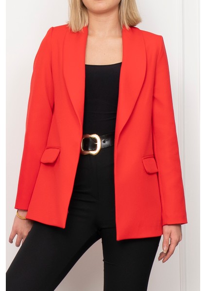 Şal Yaka Tek Düğme Cepli Astarlı Fit Ceket 8626 fırsatları