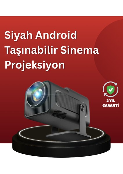 Techmrt Uzun Ömürlü Lamba ve Dahili Hoparlörlü Ev Sinema Projektörü