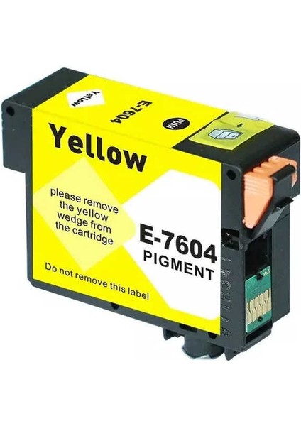 T7604-C13T76044010 Sarı Muadil Kartuş fiyatları