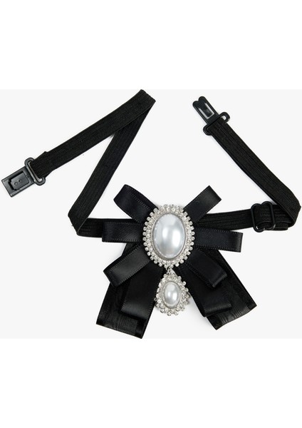 Kurdeleli Taşlı Choker Kolye