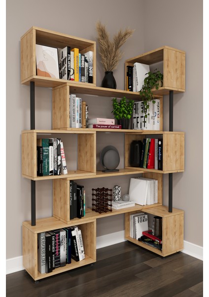 Asratrend Dk-02 Dekoratif Modern Kitaplık – Duvar/köşe Modüler Şık Tasarım, Salon & Ofis Kitaplığı fiyatları