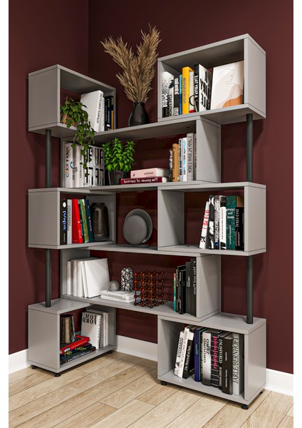 Dk-02 Dekoratif Modern Kitaplık – Duvar/köşe Modüler Şık Tasarım, Salon & Ofis Kitaplığı modelleri