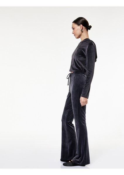 Beli Bağcıklı Rahat Kalıp Kadife Pijama Altı fiyatları