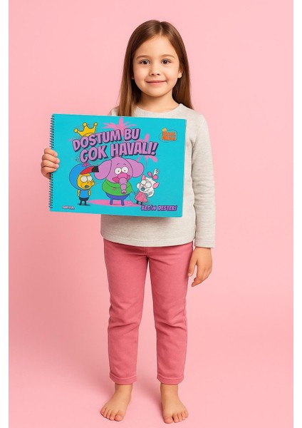 Kral Şakir Karakterleri Temalı Spiralli Resim Defteri Çocuk 17X24 Ebat 15 Yaprak Ister 1 Adet Ister 2 Adet Isterseniz 4 Adet