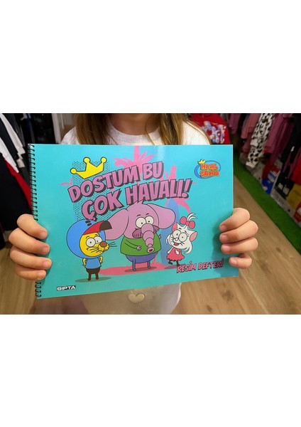 Kral Şakir Karakterleri Temalı Spiralli Resim Defteri Çocuk 17X24 Ebat 15 Yaprak Ister 1 Adet Ister 2 Adet Isterseniz 4 Adet fırsatları