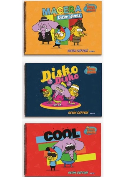 Kral Şakir Karakterleri Temalı Spiralli Resim Defteri Çocuk 17X24 Ebat 15 Yaprak Ister 1 Adet Ister 2 Adet Isterseniz 4 Adet indirimleri