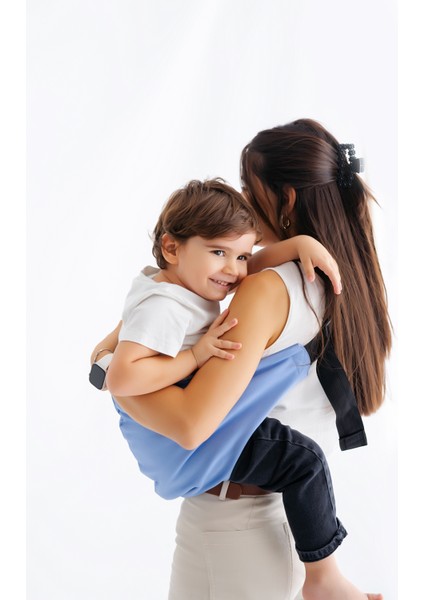 Child Carrier-10 Ay-4 Yaş(Max 18 Kg)Mavi Çocuk Taşıyıcı|ana Kucağı-Sling-Yan Sling