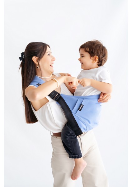 Child Carrier-10 Ay-4 Yaş(Max 18 Kg)Mavi Çocuk Taşıyıcı|ana Kucağı-Sling-Yan Sling