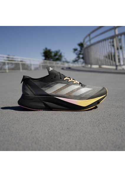 Adizero Boston 12 Erkek Siyah Koşu Ayakkabısı.-