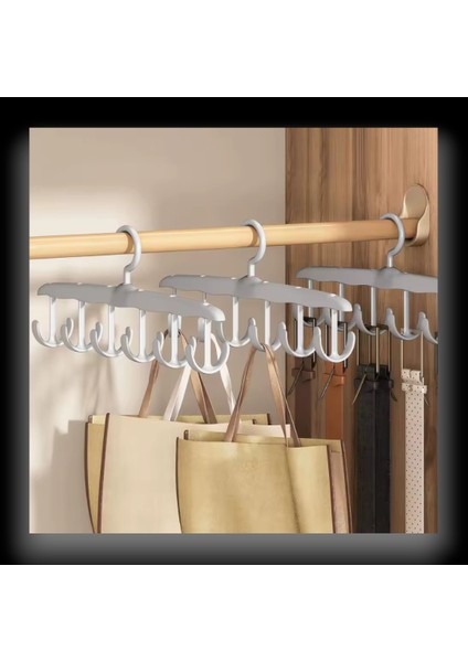 6 Kancalı Yer Tasarruflu Dolap Içi Askı – Pratik Plastik Düzenleyici Aparat | Elbise ve Aksesuar Askısı Dolap Organizeri fırsatları