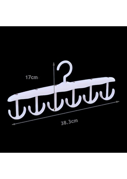6 Kancalı Yer Tasarruflu Dolap Içi Askı – Pratik Plastik Düzenleyici Aparat | Elbise ve Aksesuar Askısı Dolap Organizeri