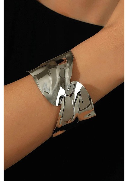 Yaprak Temalı Metal Kalın Cuff Bileklik indirimleri