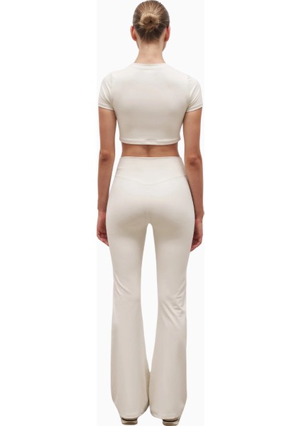 Base Sculpting Flared Leggings Şekillendirici Yüksek Bel Bol Paça Kadın Tayt modelleri