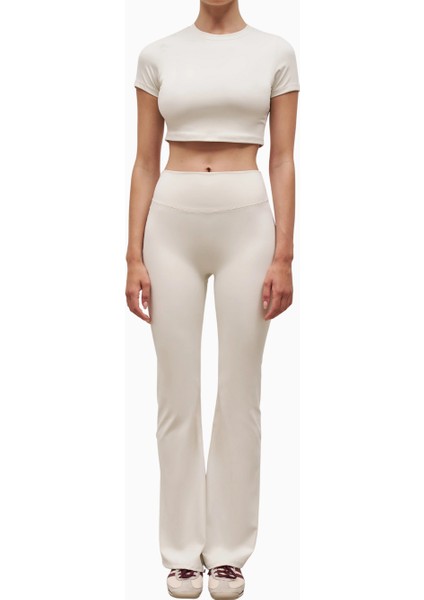 Base Sculpting Flared Leggings Şekillendirici Yüksek Bel Bol Paça Kadın Tayt fırsatları