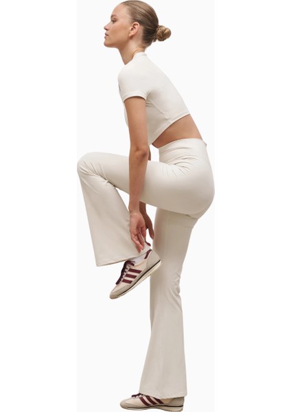 Base Sculpting Flared Leggings Şekillendirici Yüksek Bel Bol Paça Kadın Tayt