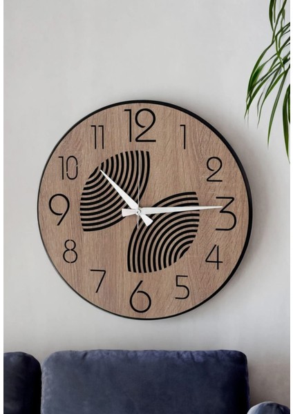 Modern Ahşap Duvar Saati Sağlam **çok Şık** ve Birarada..no:55