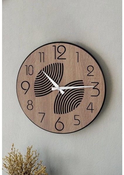 Modern Ahşap Duvar Saati Sağlam **çok Şık** ve Birarada..no:55 fırsatları
