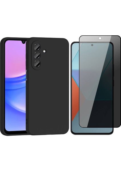 Samsung Galaxy A17 Kılıf Zore Biye Silikon Kapak + Hayalet Ekran Koruyucu