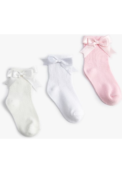 Fiyonklu Pamuklu 3'lü Soket Çorap Seti fiyatları