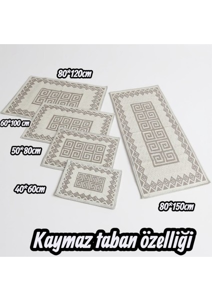 Pamuklu Kaymaz Taban Dikdörtgen Banyo Paspası – Yüksek Emici Pamuk Dokuma Banyo Halısı