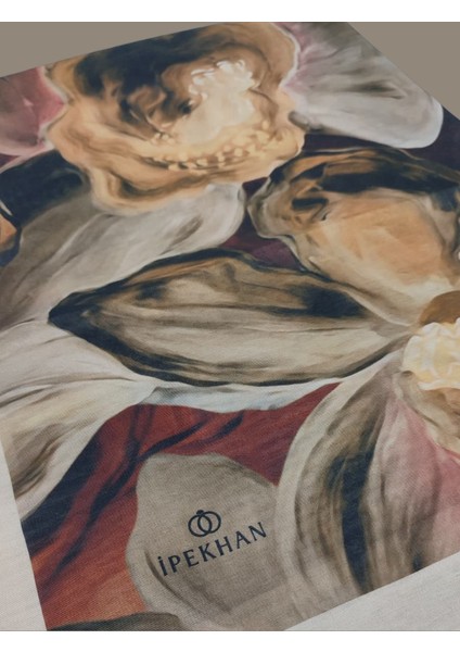 Kahve Winter Bloom Soft Şal