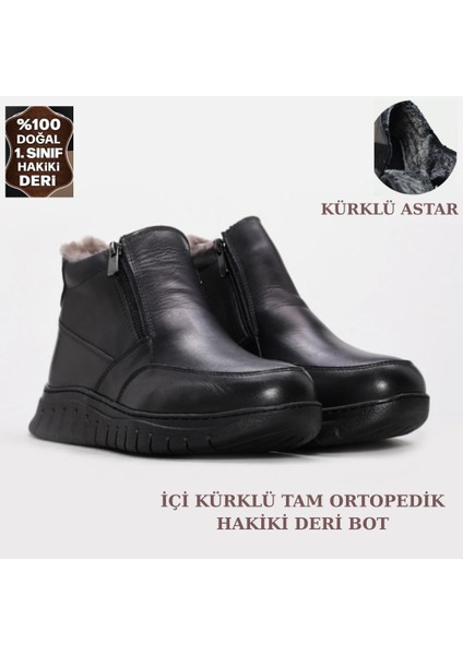 Tam Ortopedik Taban Hakiki Deri Içi Kurklu Anne Botu