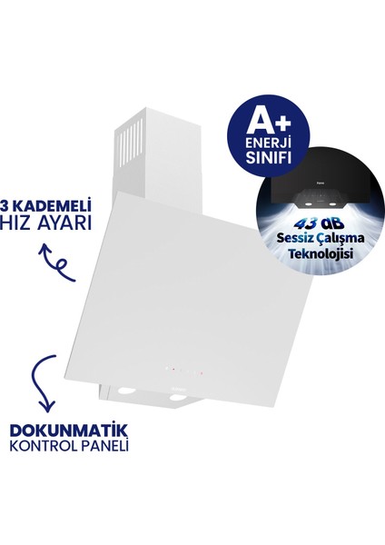 Flowart Turbolu Silenart Beyaz Cam Ankastre Set ( 65 cm Woklu Ocak ) QBL62CB - SC406 - D078SA fırsatları