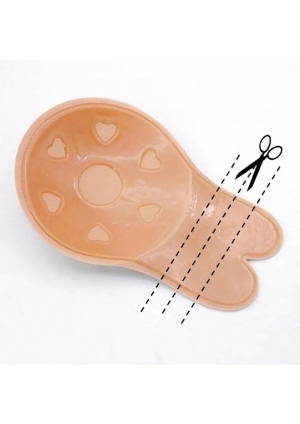 Göğüs Dikleştirici Hayalet Sütyen Medium Beden Krem