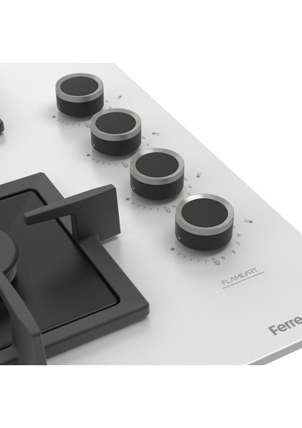 Flowart Turbolu Silenart Beyaz Cam Ankastre Set ( 65 cm Woklu Ocak ) QBL62CB - SC406 - D078SA