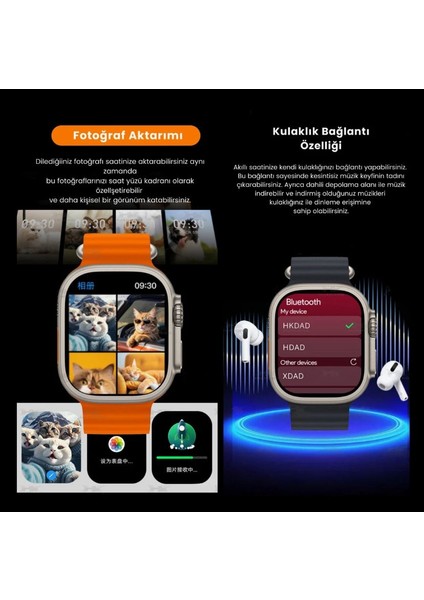 Watch Hk 11 Ultra 3 Amoled Akıllı Saat Iphone ve Android Tüm Telefonlara Uyumlu Amoled Ekran indirimleri