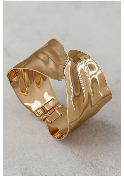 Yaprak Temalı Metal Kalın Cuff Bileklik modelleri