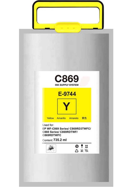 T9744XXL-C13T974400 Sarı Muadil Kartuş Extra Yüksek Kapasiteli fiyatları