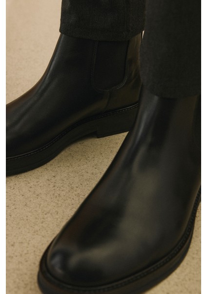 , Erkek Hakiki Deri Bot 1531043Z028 Siyah modelleri