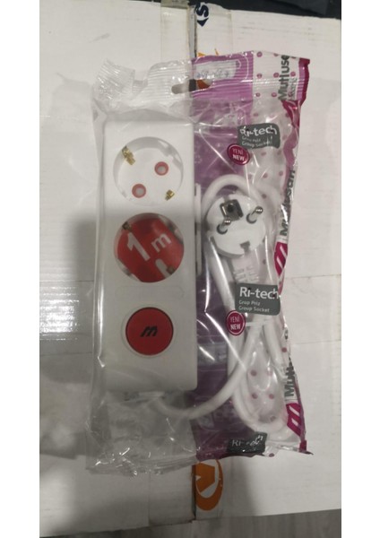 Rı-Tech 2li 1mt Anahtartopraklı Grup Priz -001 175 220002 01 00