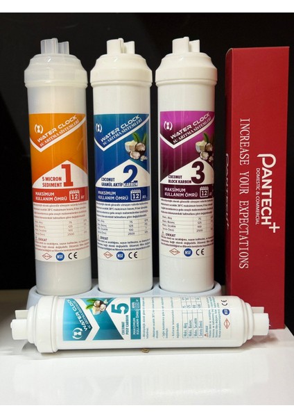 Water Clock Coconut Su Arıtma Filtresi 1-2-3-4-5