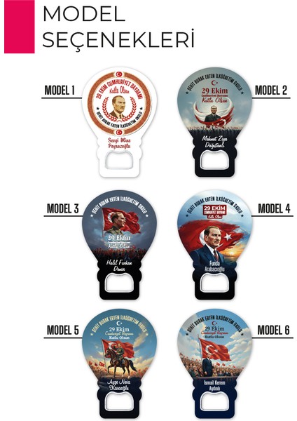 29 Ekim Atatürk Temalı Balon Magnet | Cumhuriyet Bayramı Hediyelik ve Süsleme modelleri