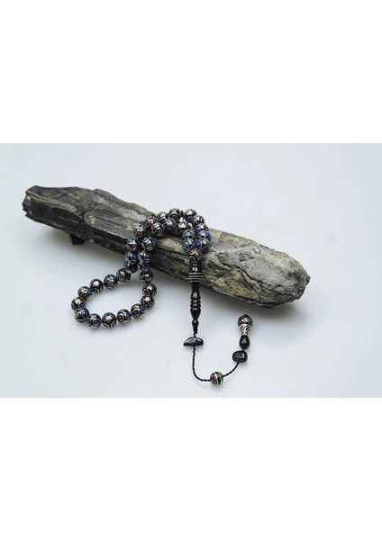 Oltu Taşı Damla Karpuz Baklava Işlemeli Tespih