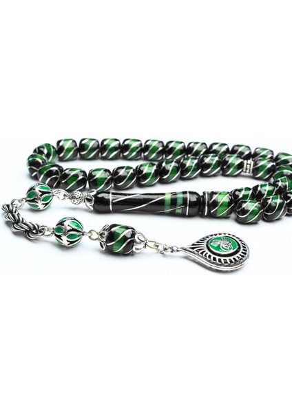 Oltu Taşı ve Galalith Çeşmi Bülbül Işlemeli Tespih indirimleri